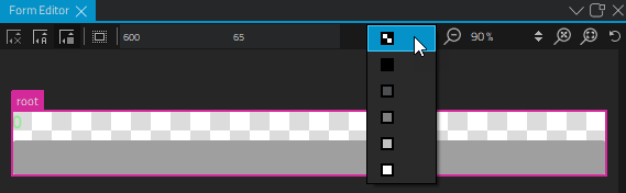 "Transparent canvas color for a transparent component"