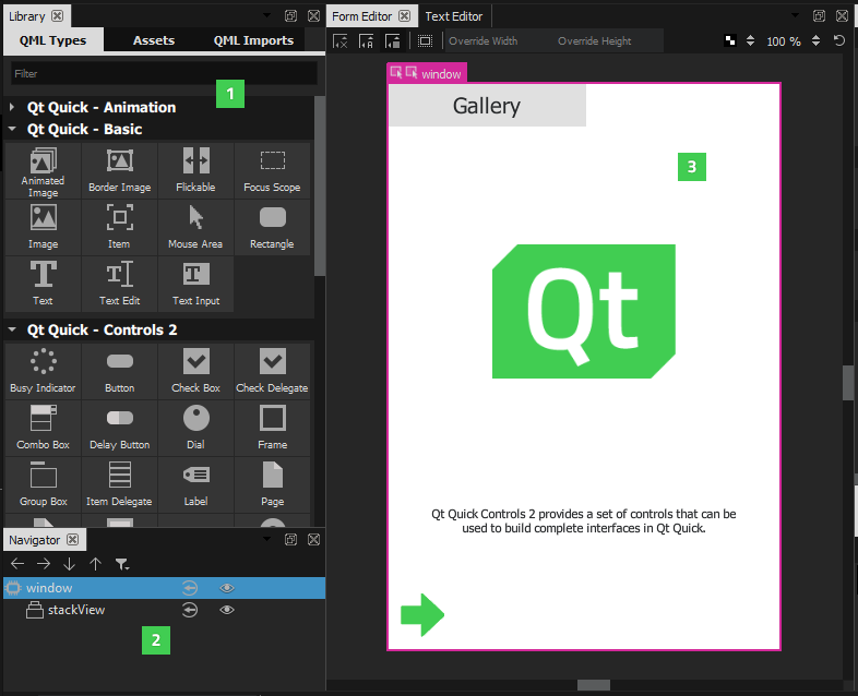 "Editing QML components in Design mode"