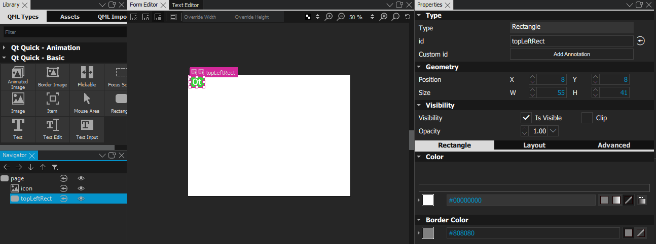 "Rectangle properties"
