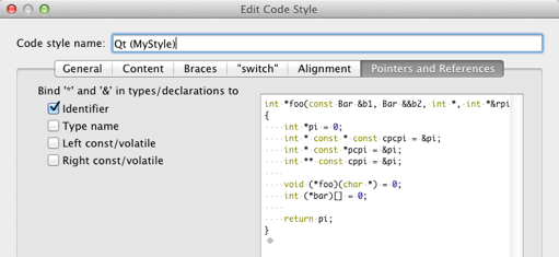 "Pointers and References options"