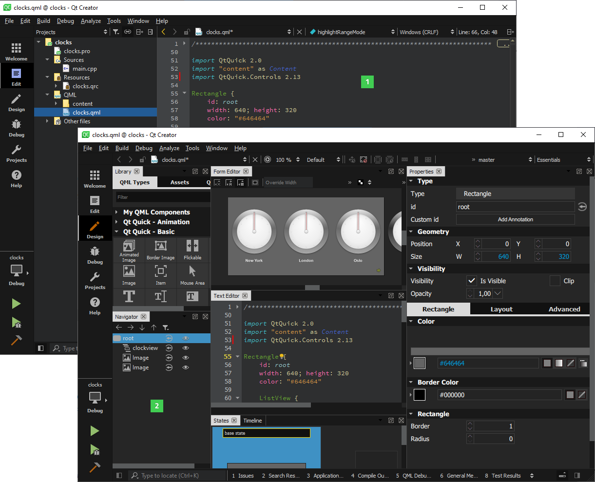 "Edit mode and Design mode"