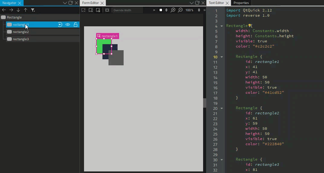 "Reversing item order"