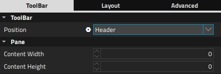 "Tool Bar properties"