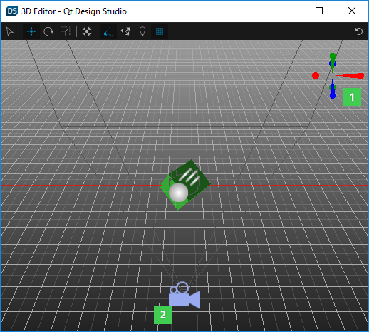 "Axis helper in 3D Editor"