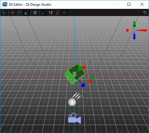 "3D Editor in scale mode"