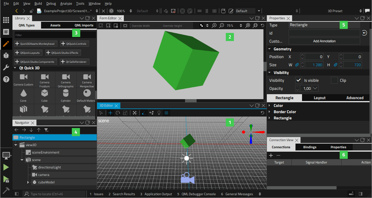 "Views for editing 3D assets in Design mode"